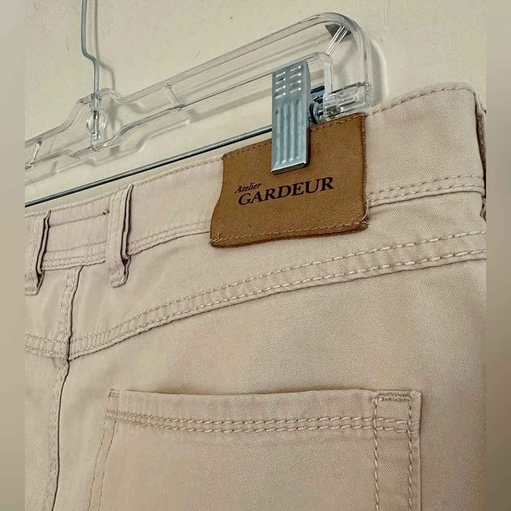 Atelier Gardeur NEVIO-8 Pants Mens 35/34 Regular Fit Beige Printed Lining - Picture 5 of 16